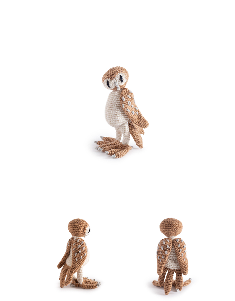 toft ed's animal barney the owl amigurumi crochet